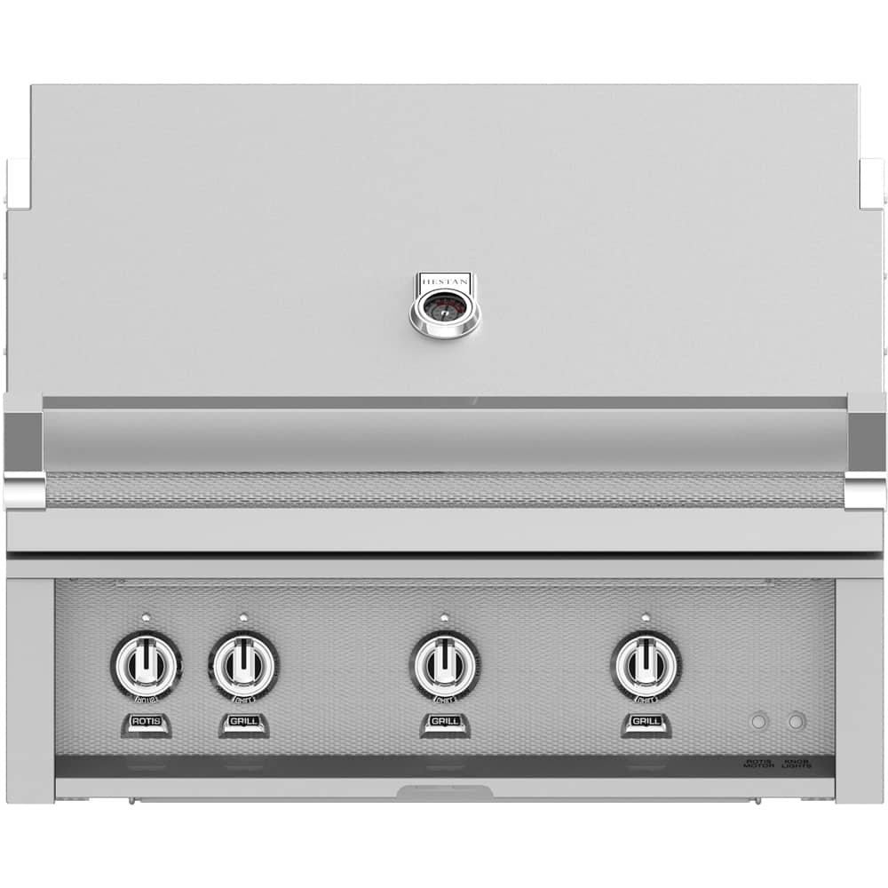 Angle View: Hestan - Gas Grill - Stainless Steel