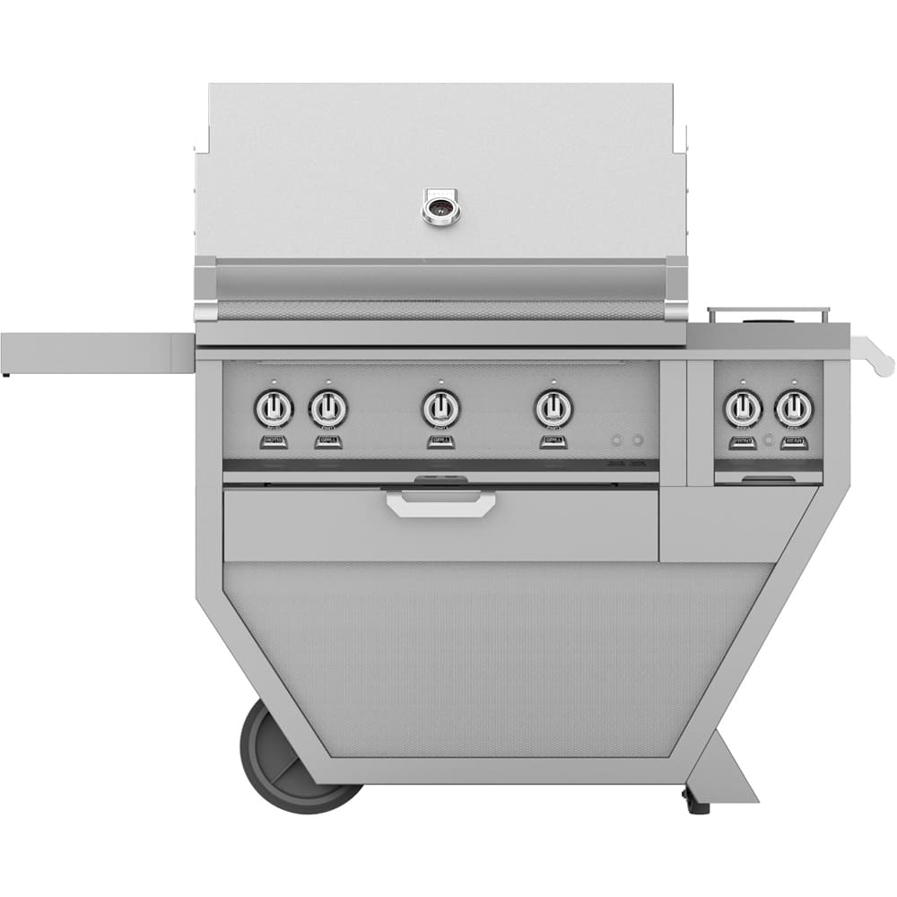 Angle View: Hestan - Deluxe Gas Grill - Stainless Steel