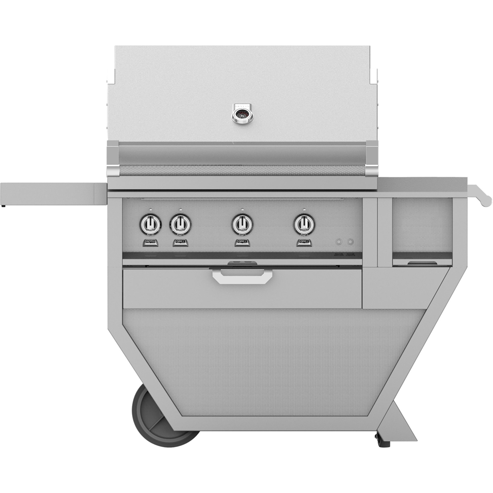 Angle View: Hestan - Deluxe Gas Grill - Stainless Steel