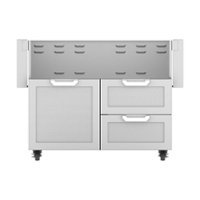 Hestan - Double Drawer and Door Tower Cart for 42" Gas Grills - Stainless Steel - Angle_Zoom