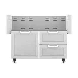 Hestan - Double Drawer and Door Tower Cart for 42" Gas Grills - Stainless Steel