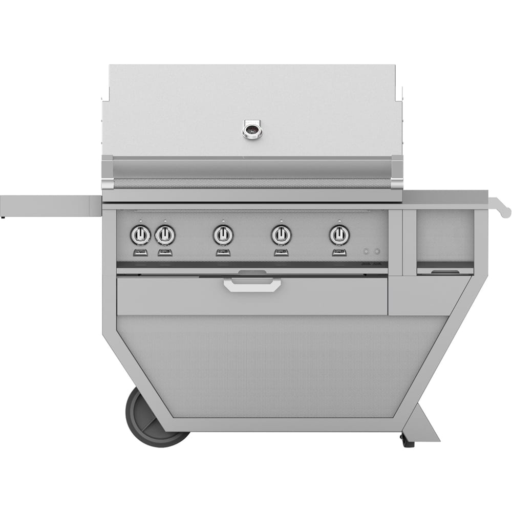 Angle View: Hestan - 36" Single Storage Drawer - Stainless Steel