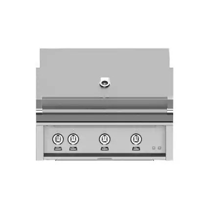 Angle. Hestan - Gas Grill - Stainless Steel.