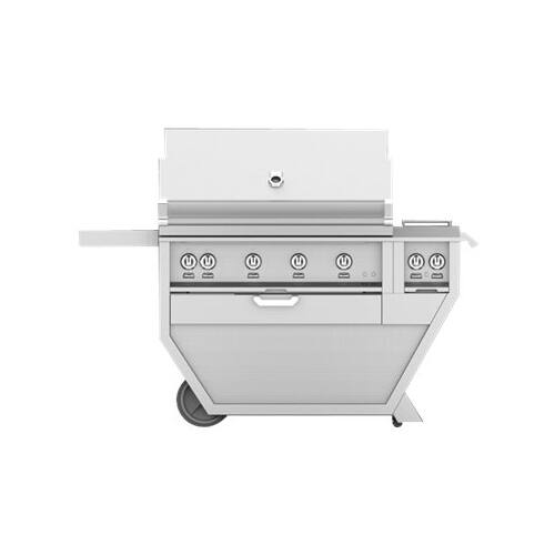 Angle. Hestan - Deluxe Gas Grill - Stainless Steel.