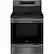 Front. Frigidaire - Gallery 5.4 Cu. Ft. Self-Cleaning Freestanding Electric Induction Convection Range - Black Stainless Steel.