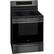 Left. Frigidaire - Gallery 5.4 Cu. Ft. Self-Cleaning Freestanding Electric Induction Convection Range - Black Stainless Steel.