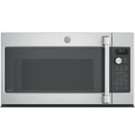 Café - Café Series 1.7 Cu. Ft. Convection Over-the-Range Microwave with Sensor Cooking - Stainless steel - Front_Standard
