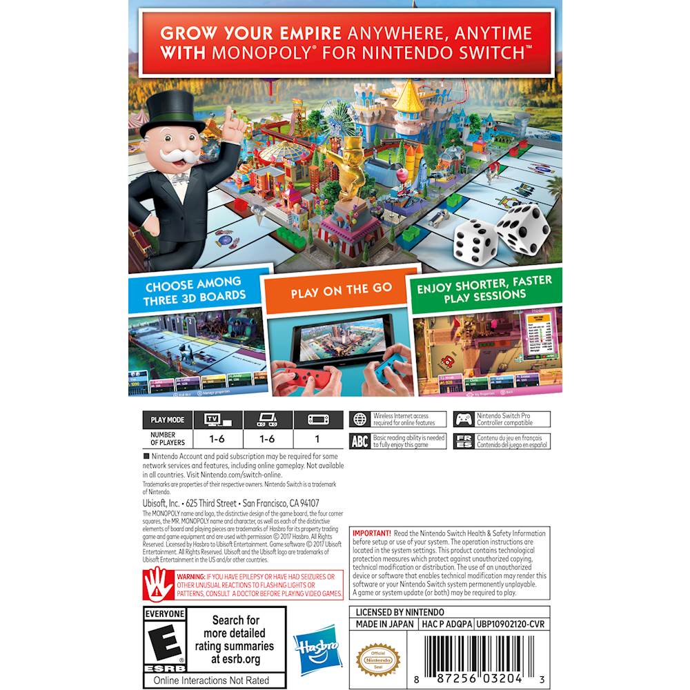 Monopoly Nintendo Switch UBP10902120 