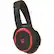 Front. iHome - iB98 Wireless Noise Cancelling Over-the-Ear Headphones - Black With Red Trim.