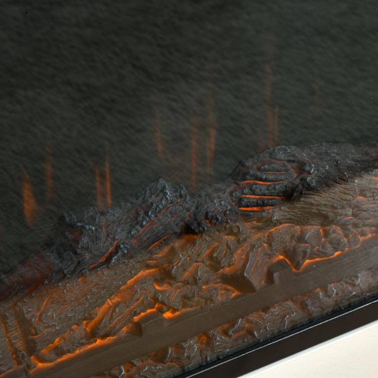 Alt View 9. PULUZ - 32 inch Electric Fireplace with Mantel, Freestanding Heater with LED Log Flame, Overheat Protection and Remote Control - White.