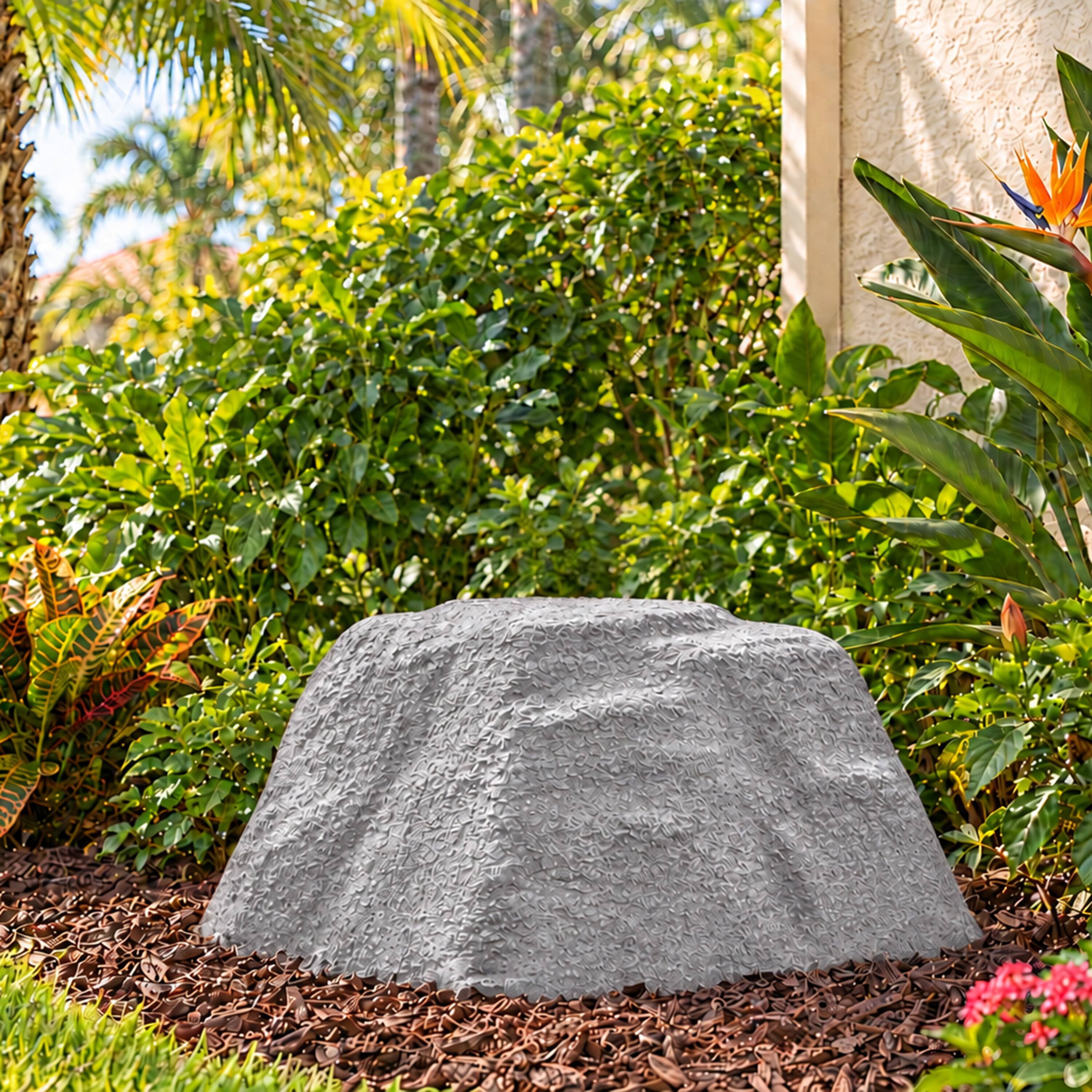 Alt View 10. Sunnydaze - Set of 2 Low-Profile Artificial Landscape Rock with Stakes - Gray.