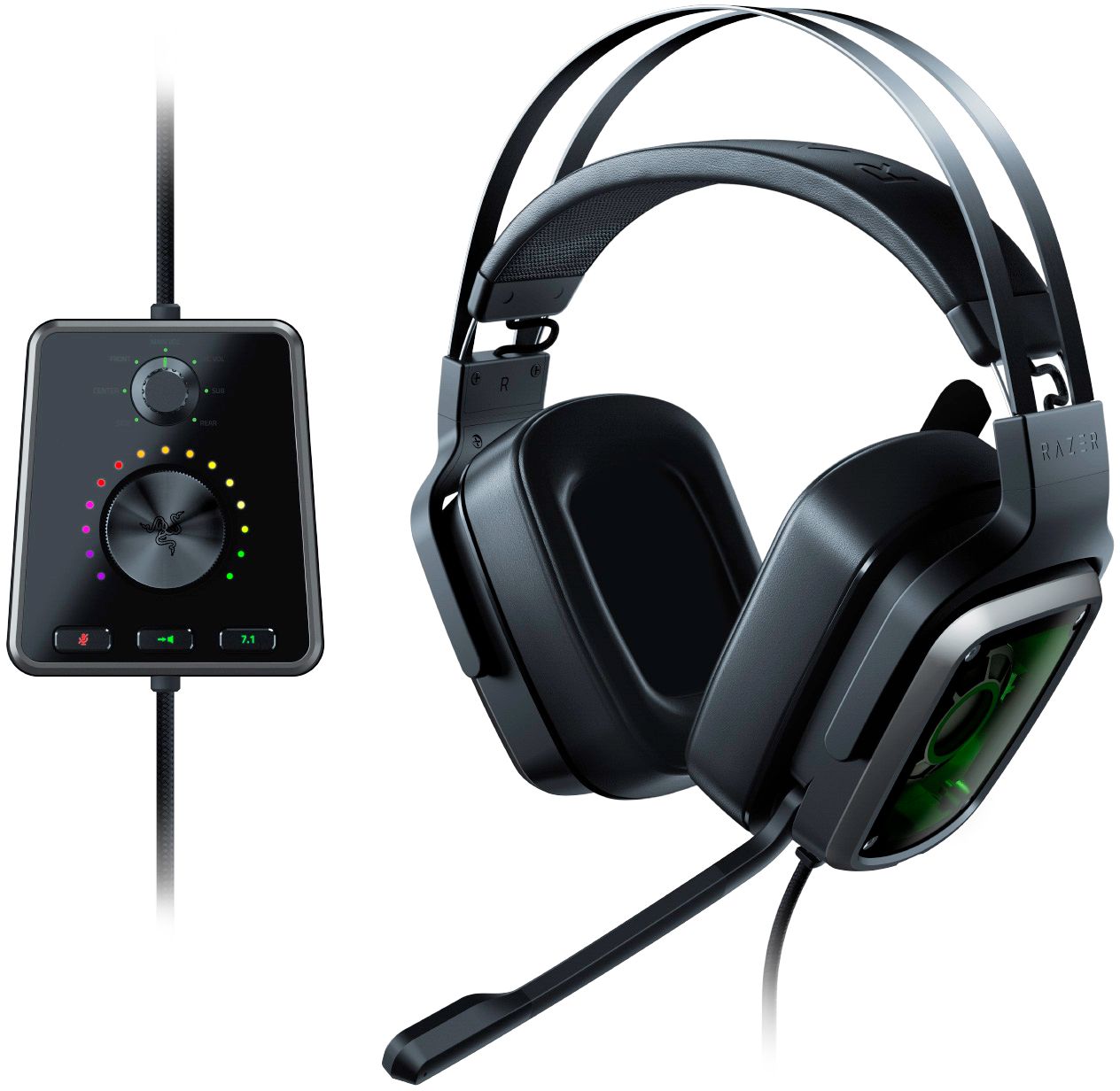 Hound undskyldning Rundt og rundt Best Buy: Razer Tiamat 7.1 V2 Wired True Surround Sound Gaming Headset for  PC Black RZ04-02070100-R3U1