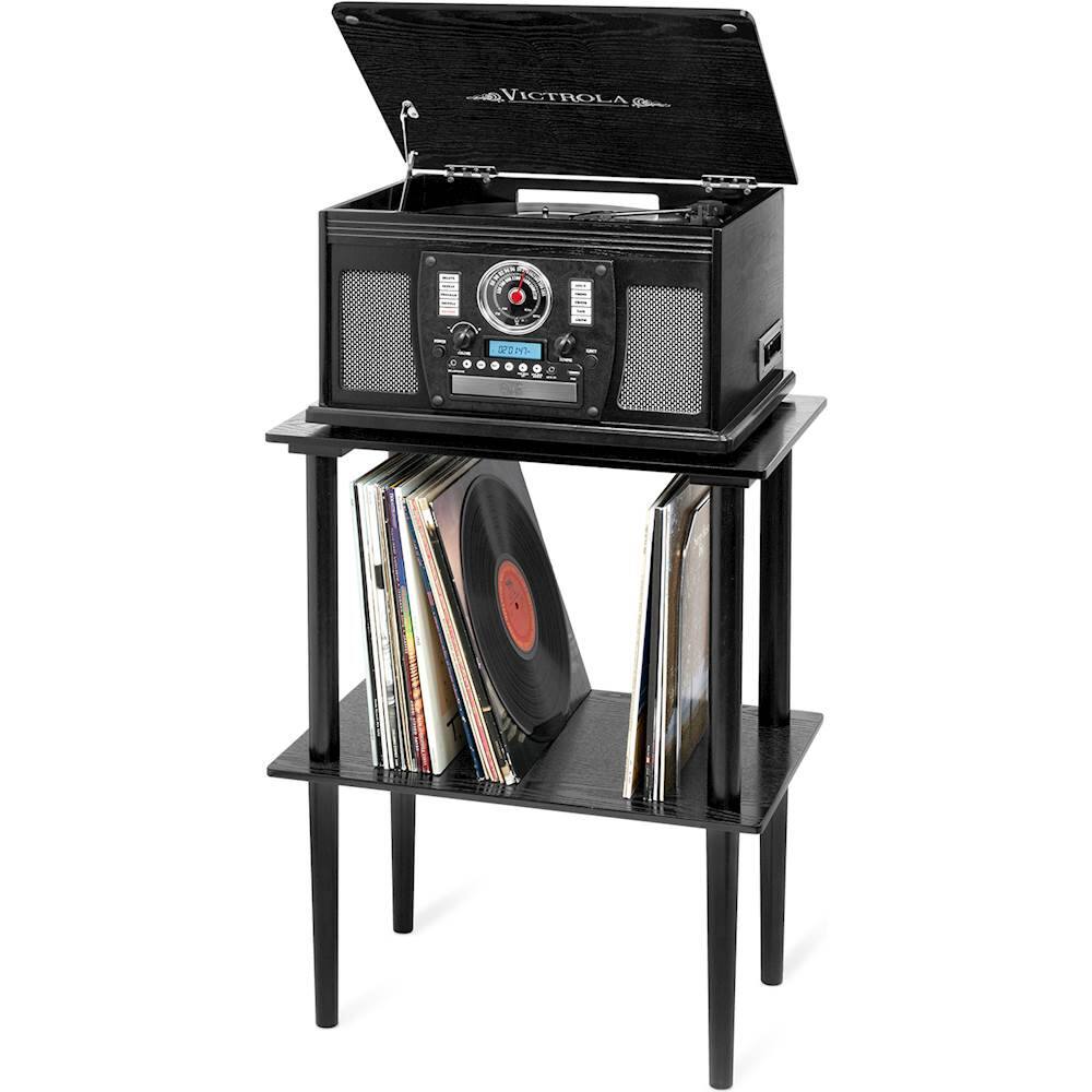 Alt View 12. Victrola - Wooden Stand for Victrola Wooden Music Center - Black.