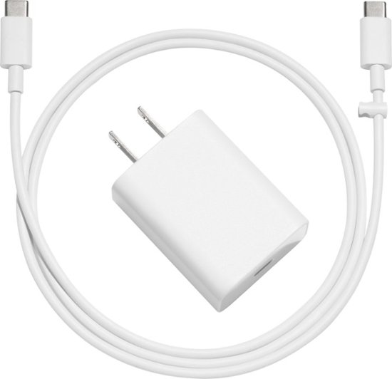 Google - 18W USB-C Power Adapter - White - Front_Zoom