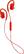 Front. JVC - HA EC30BT Wireless In-Ear Headphones - Red.