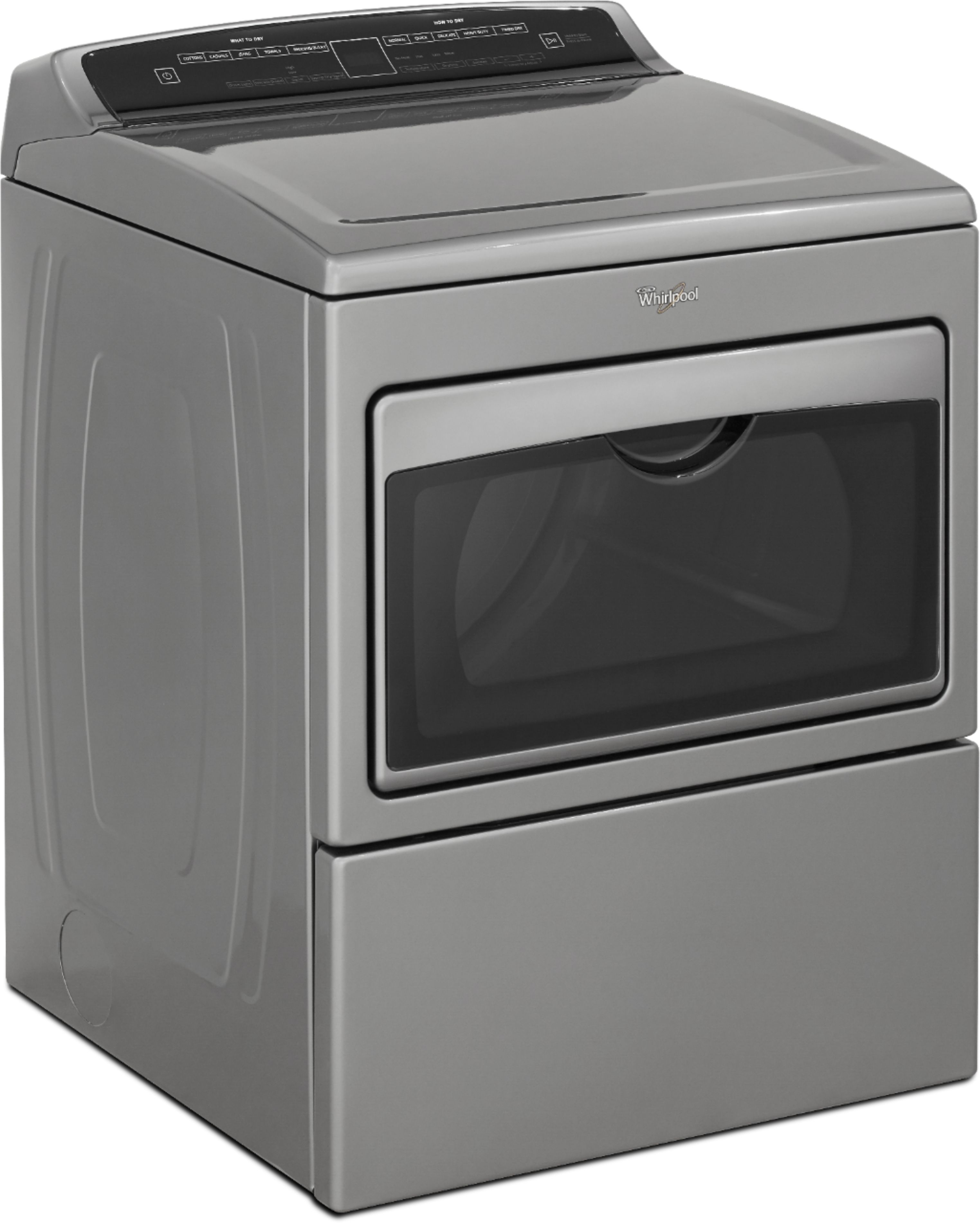 Angle View: Whirlpool - 7.4 Cu. Ft. 26-Cycle Electric Dryer - Chrome shadow