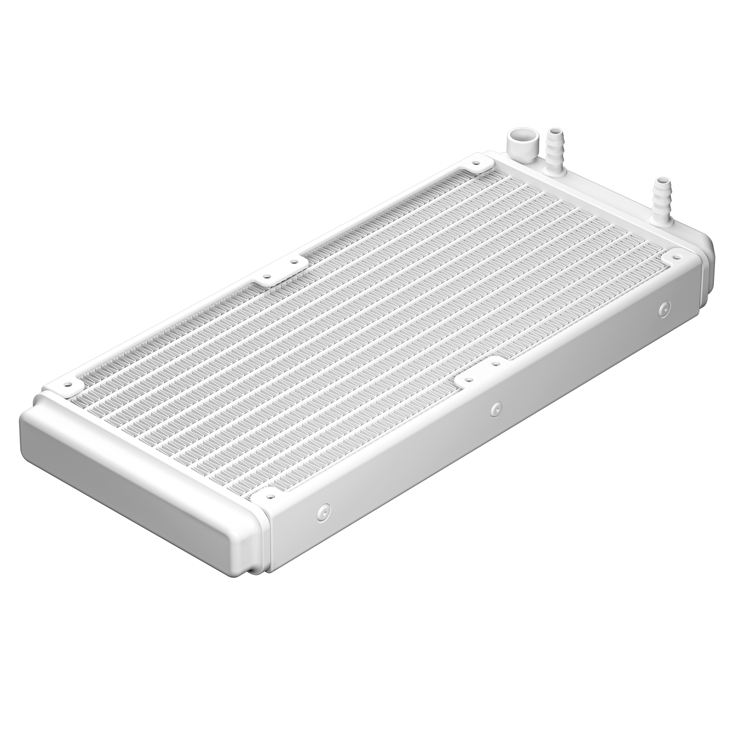 Angle. PCCOOLER - DA240 ARGB AIO CPU Liquid Cooler, 240mm Radiator, 260W TDP, Infinity Halo ARGB Effect, 3000RPM Pump Speed - White.
