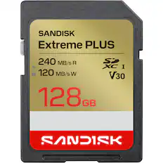 SANDISK Extreme PLUS 240 MB/s R SD XC I 1 120 MB/s W V30 128 GB SANDISK