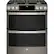 Front. GE - 6.7 Cu. Ft. Slide-In Double Oven Gas Convection Range.