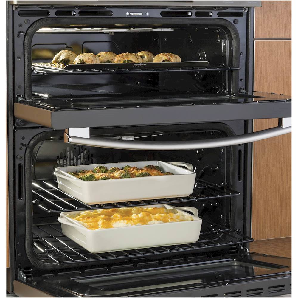 GE 6.7 Cu. Ft. Slide-In Double Oven Gas Convection Range Slate ...