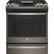 Front. GE - 5.6 Cu. Ft. Slide-In Gas Convection Range.