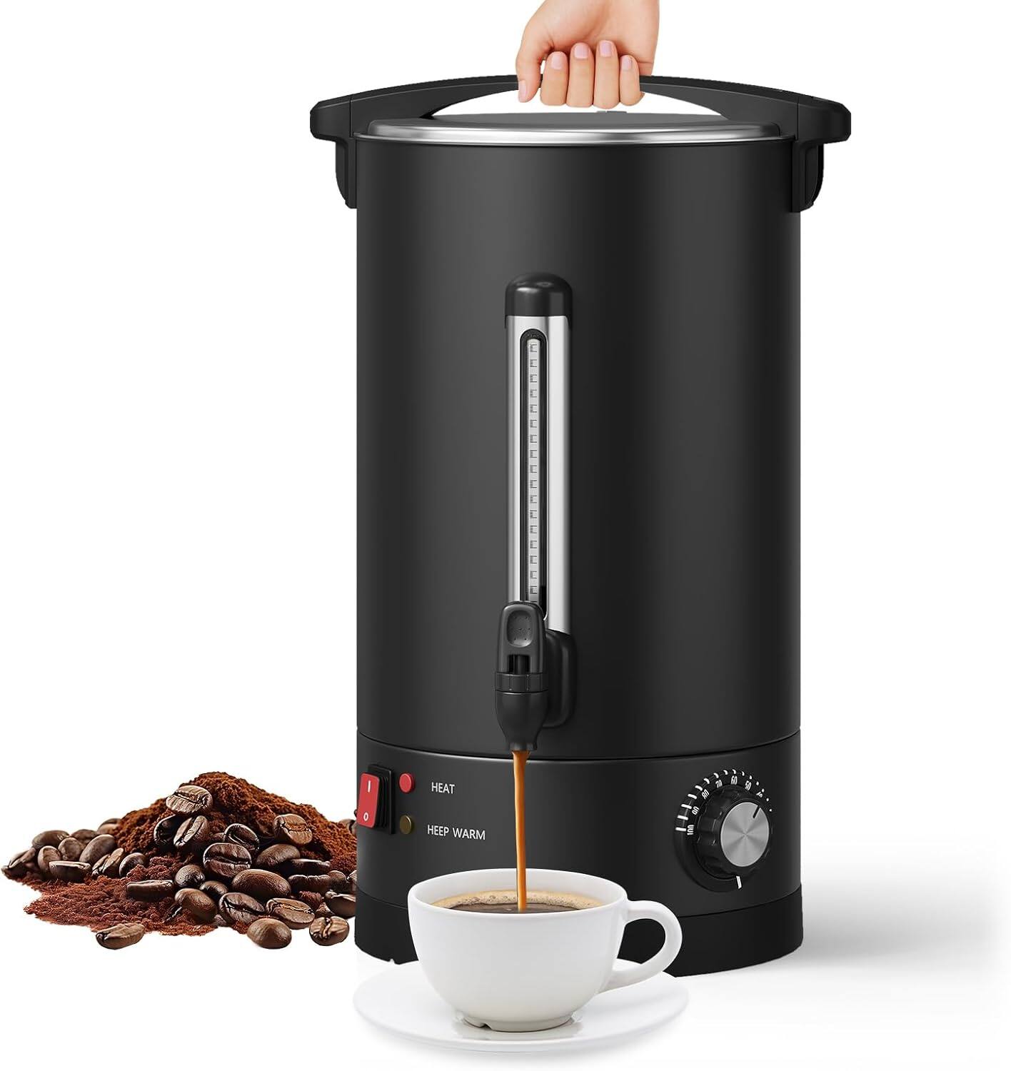 I heat a coffee maker to keep warm.