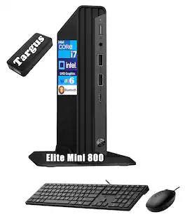 HP - EliteDesk 800 G6 Mini Desktop (Intel i7-10700T vPro, 16GB DDR4, 512GB PCIe SSD, Intel UHD 630, Win 11 Pro) - Black