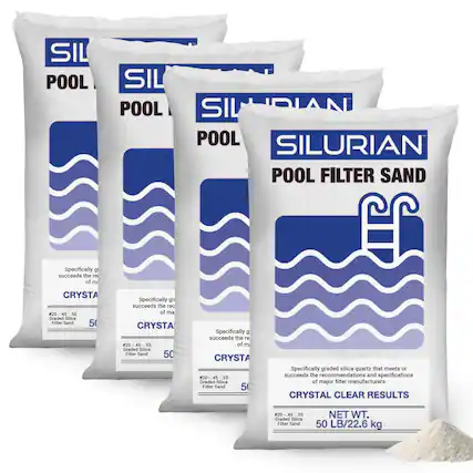 SILURIAN POOL FILTER SAND
Specifically graded silica quartz that meets or succeeds the recommendations and specifications of major filter manufacturers.
CRYSTAL CLEAR RESULTS
#20 - .45 - .55 Graded Silica Filter Sand
NET WT. 50 LB/22.6 kg