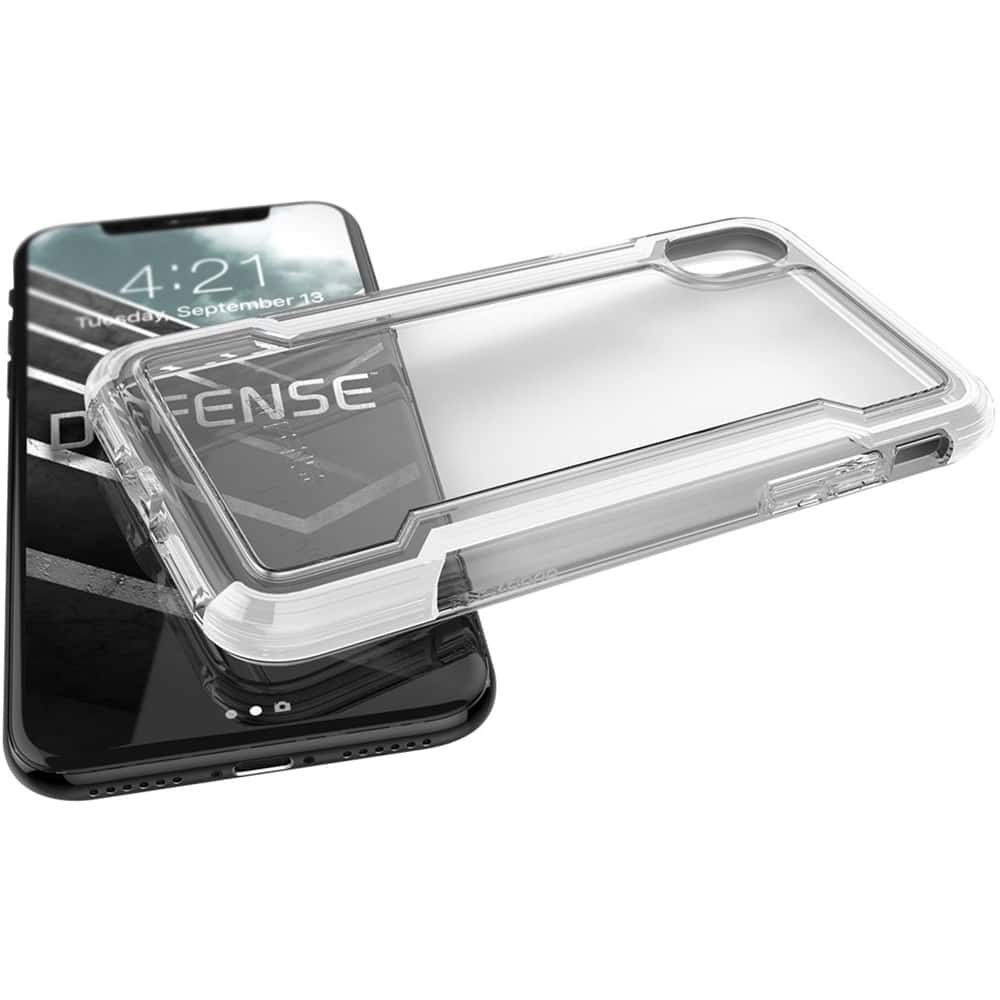 defense clear case for apple iphone x and xs - white defense clear case for apple iphone x and xs - white