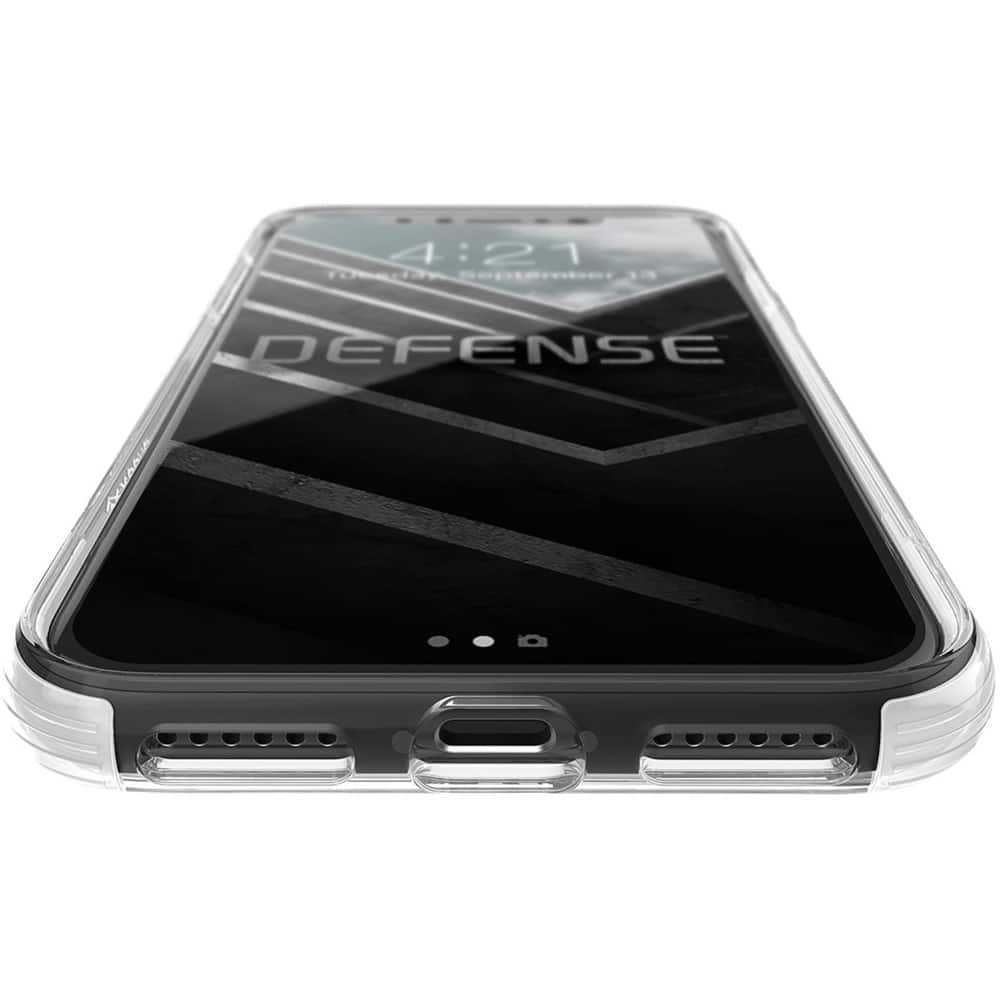 defense clear case for apple iphone x and xs - white defense clear case for apple iphone x and xs - white
