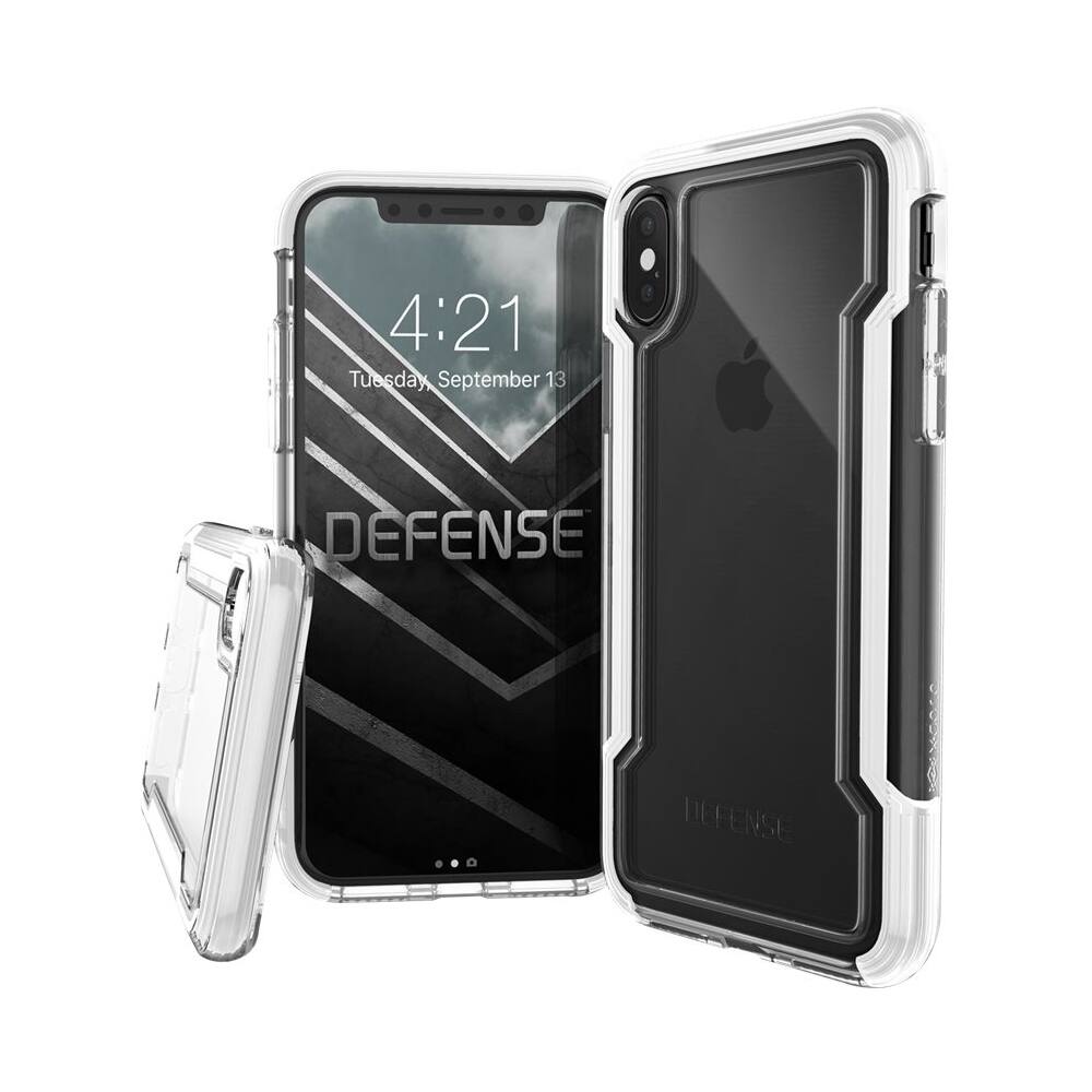 defense clear case for apple iphone x and xs - white defense clear case for apple iphone x and xs - white