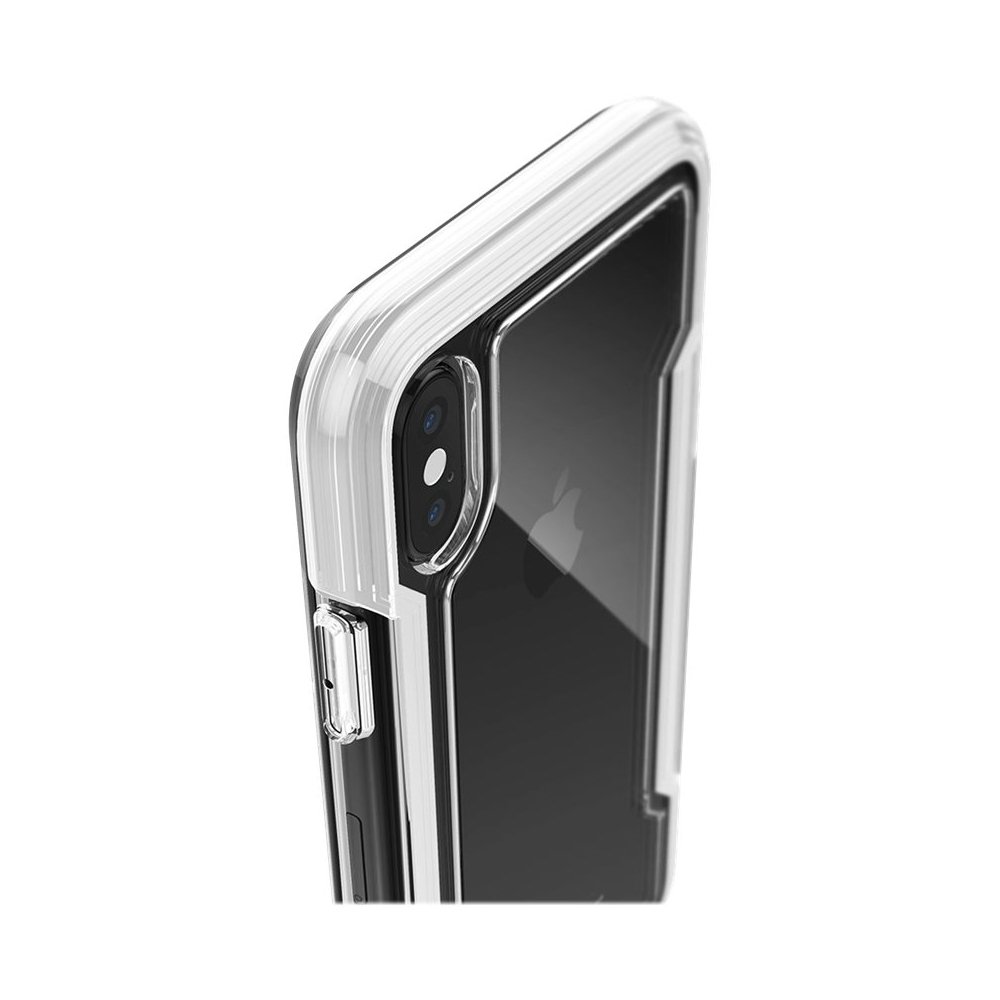 defense clear case for apple iphone x and xs - white