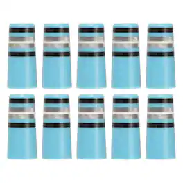 Unique Bargains - Golf Iron Ferrules, Golf Club Ferrules 0.35In Tapered Steel Shafts, 10pcs - Fits Golfing Club Repair/Replacement - Light Blue, Black, White, Gray