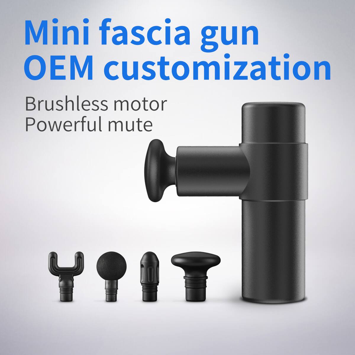 Mini fascia gun OEM customization  
Brushless motor  
Powerful mute