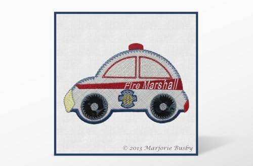 Front. AccuQuilt - Cute Car Embroidery Designs CD by Marjorie Busby.
