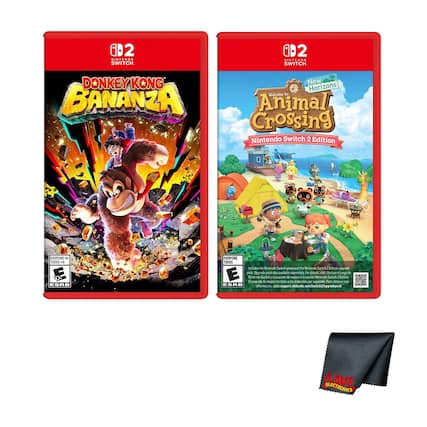 Nintendo Switch
Donkey Kong Bananza
Nintendo Switch
Animal Crossing: New Horizons
Nintendo Switch 2 Edition
Includes the Nintendo Switch game and the Nintendo Switch 2 Edition original Nintendo Switch of the Nintendo Switch 2 Edition.
For more information, visit:
www.nintendo.com/es/switch2
ESRB: E for Everyone 10+
ESRB: E for Everyone
KAVE ELECTRONICS - T (Teen 13+)