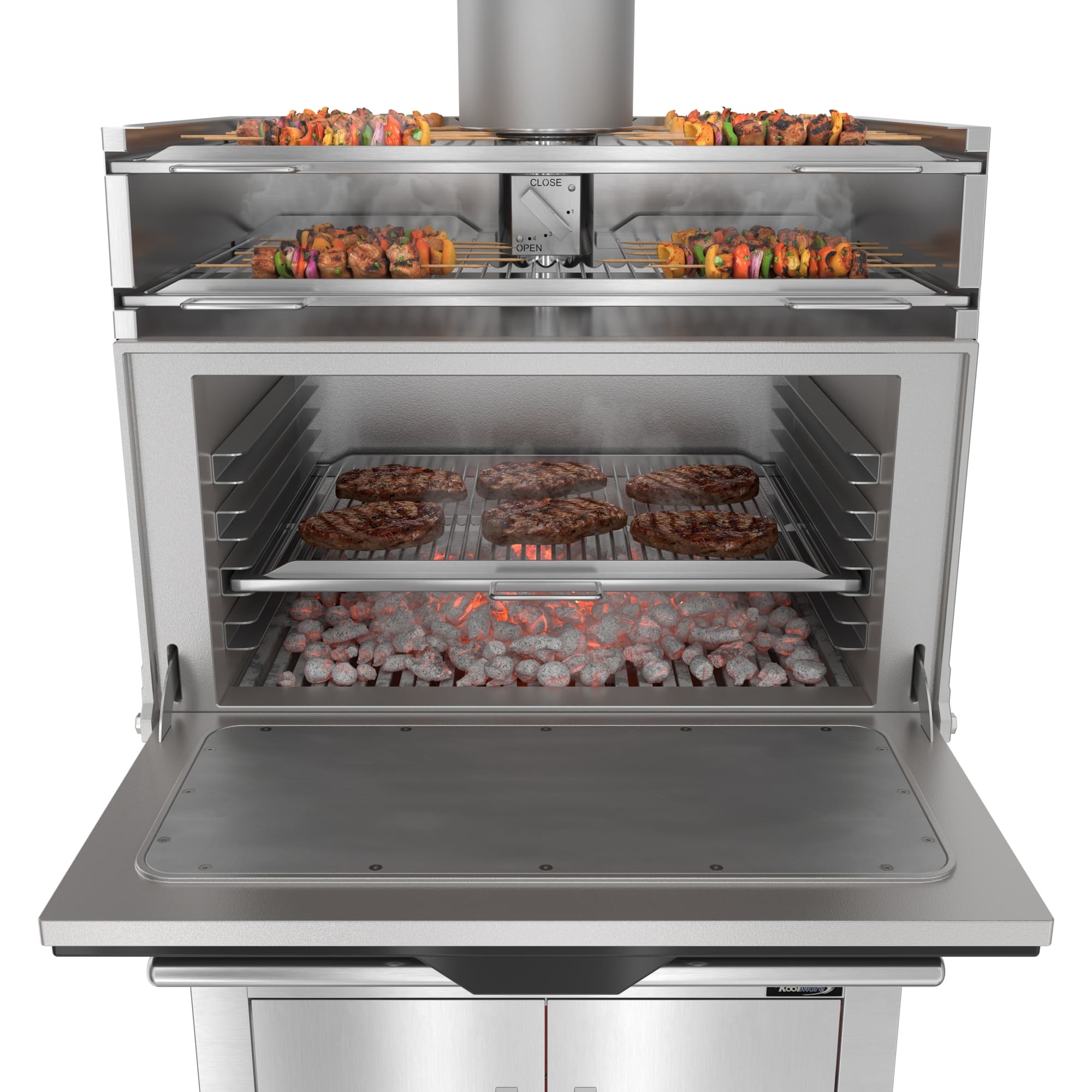Koolmore 35 inch Professional Charcoal Oven With Warming Racks