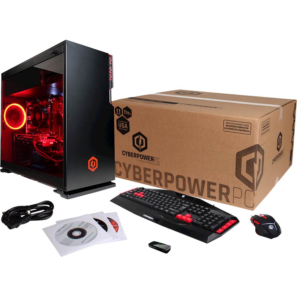 Alt View 15. CyberPowerPC - Gamer Ultra VR Gaming Desktop - AMD Ryzen 7-Series - 8GB Memory - NVIDIA GeForce GTX 1060 - 1TB Hard Drive - Black.
