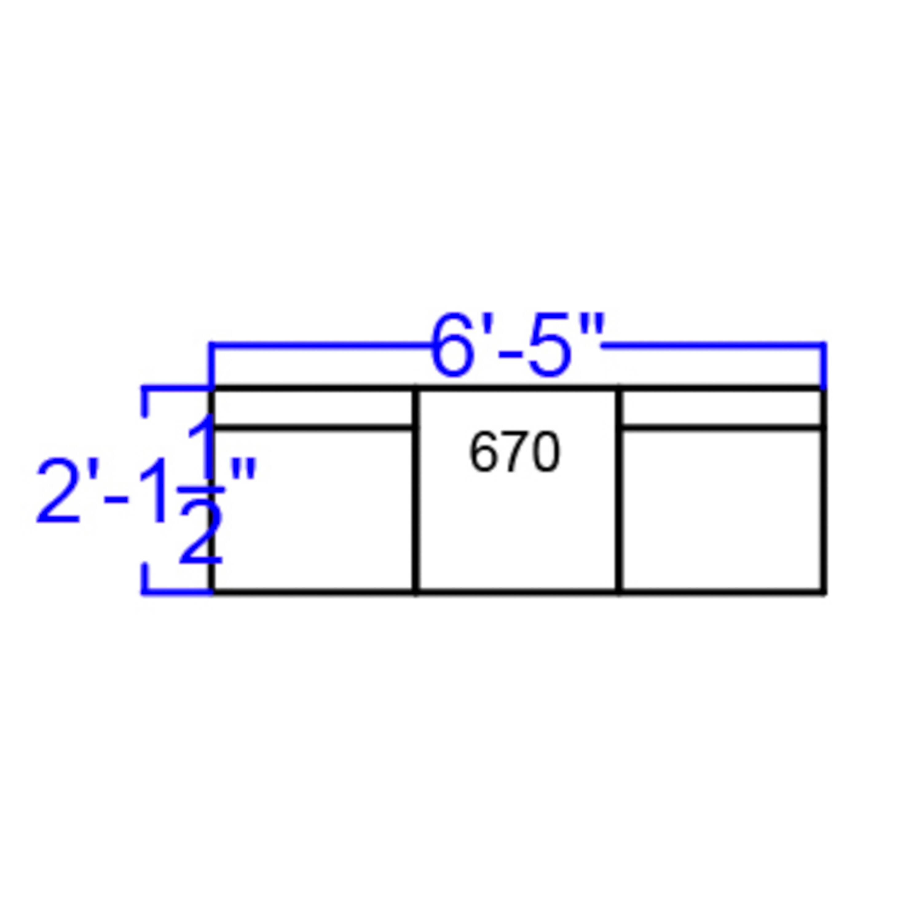 2'-1 1/2" 6'-5" 670