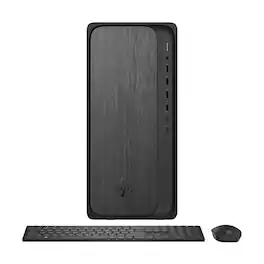 HP - OmniDesk M02 AI Desktop PC - AMD Ryzen 7 8700G, 32GB RAM, 1TB SSD, RTX 5060 Ti 16GB, Windows 11 Home - Gray Wood