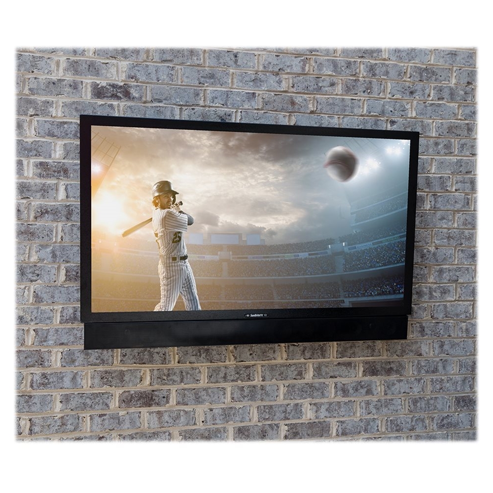 Left View: SunBriteTV - Premium All-Weather Outdoor 2-Channel Soundbar for Compatible SunBrite Outdoor TVs from 42"- 43" - Black