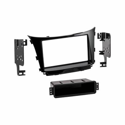 Front. Metra - Dash Kit for Select 2013-2015 Hyundai Elantra DIN DDIN - Black.