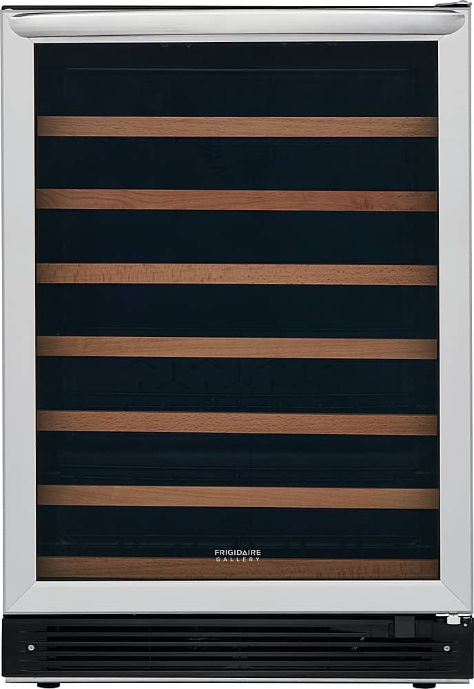 Frigidaire - Gallery Series 52-Bottle Wine Cooler - Stainless Steel - Front_Zoom