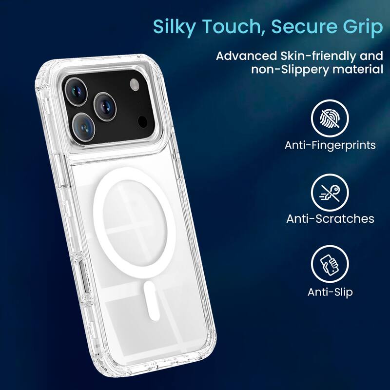 Silky Touch, Secure Grip

Advanced Skin-friendly and non-Slippery material

Anti-Fingerprints

Anti-Scratches

Anti-Slip
