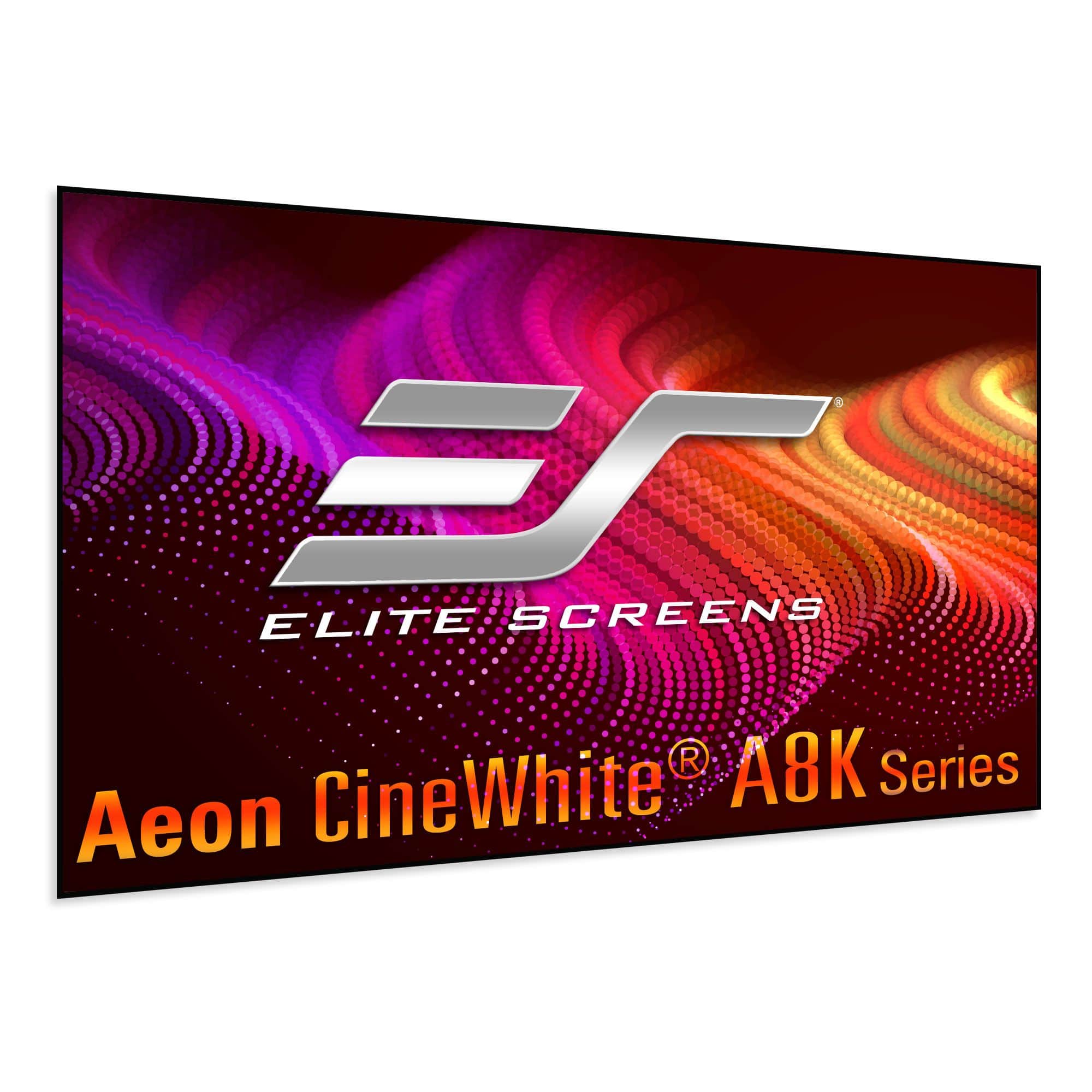 Elite Screens - Aeon CineWhite® A8K, EDGE FREE Fixed Frame Acoustically Transparent 4K/8K Ultra HD Screen,138" Diag,16:9, AR138H-A8K - White