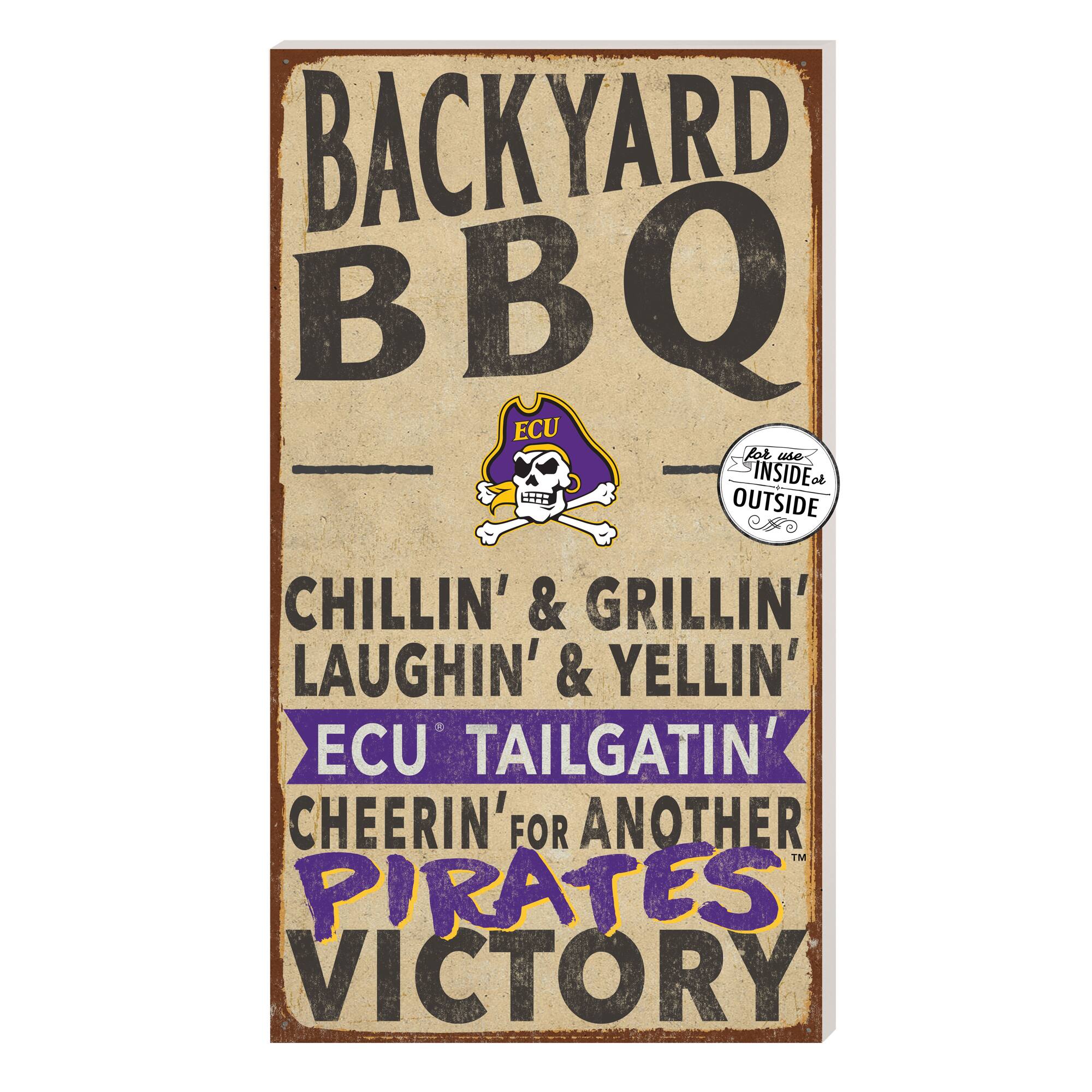 Brown ECU Pirates 11'' x 20'' Indoor/Outdoor BBQ Sign