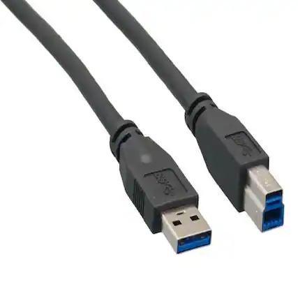 Front. Sanoxy - Sanoxy 10ft USB 3.0 A Male to B Male Cable, Black - Black.