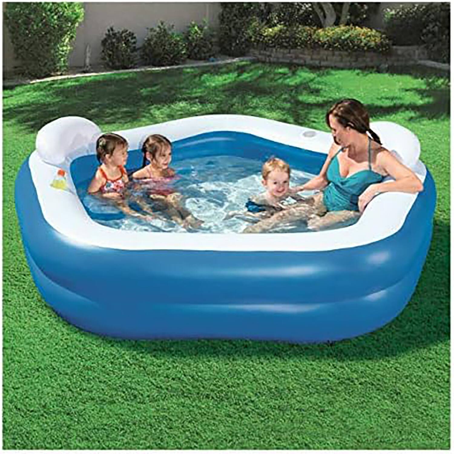 Alt View 2. Bestway - H2OGO! Family Fun Inflatable Kiddie Pool, 7\' x 6\'9" x 27".