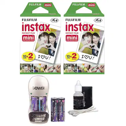 FUJIFILM mini
FUJIFILM instax
INSTANT FILM mini
Credit Card Size Photos
10x Sheets
2 Packs
I ❤️ U!
BOWER
XTREME POWER SERIES
RECHARGEABLE
AA Batteries
Microliber Cloth