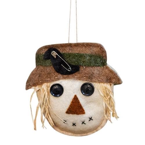 BreeBe - Felt Scarecrow Head Ornament - Multi